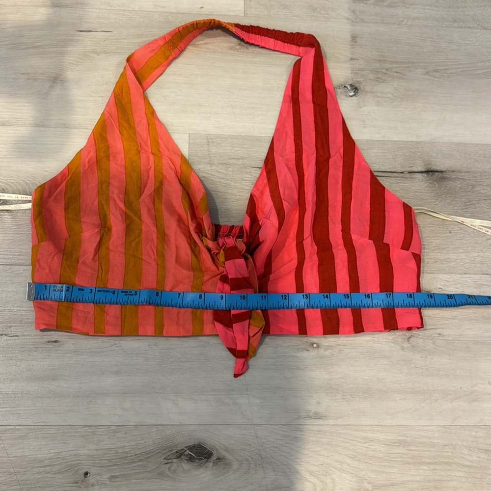 FARM Rio for Anthropologie NWT Pink Combo Cropped Top with smocked back. - Picture 7 of 11